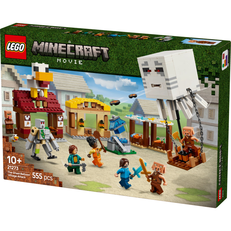 Конструктор LEGO Minecraft Напад на село з повітряною кулькою Ґаст (21273)