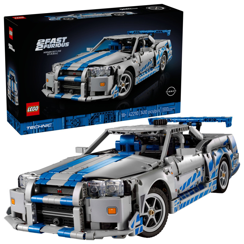 Конструктор LEGO Technic Подвійний форсаж Nissan Skyline GT-R (R34) (42210)