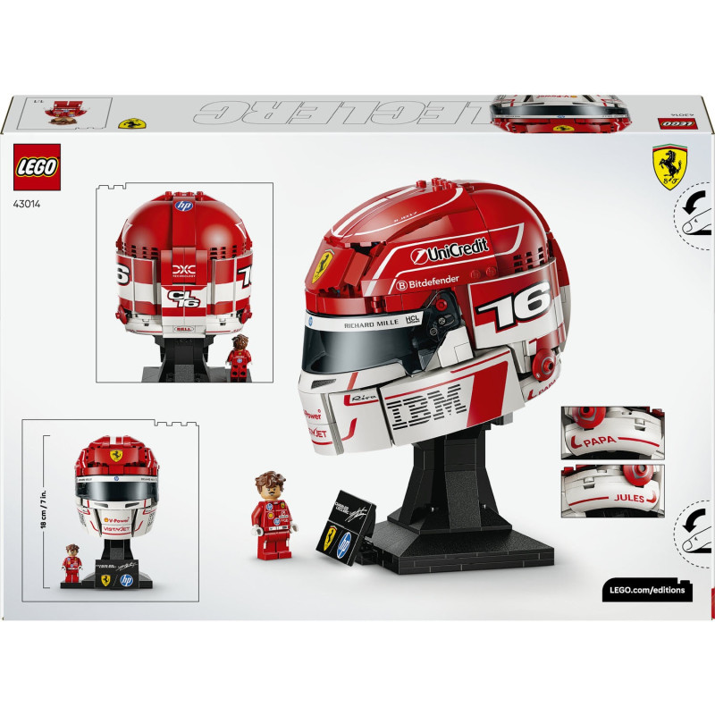 Конструктор LEGO Editions Scuderia Ferrari HP Charles Leclerc Helmet (43014)