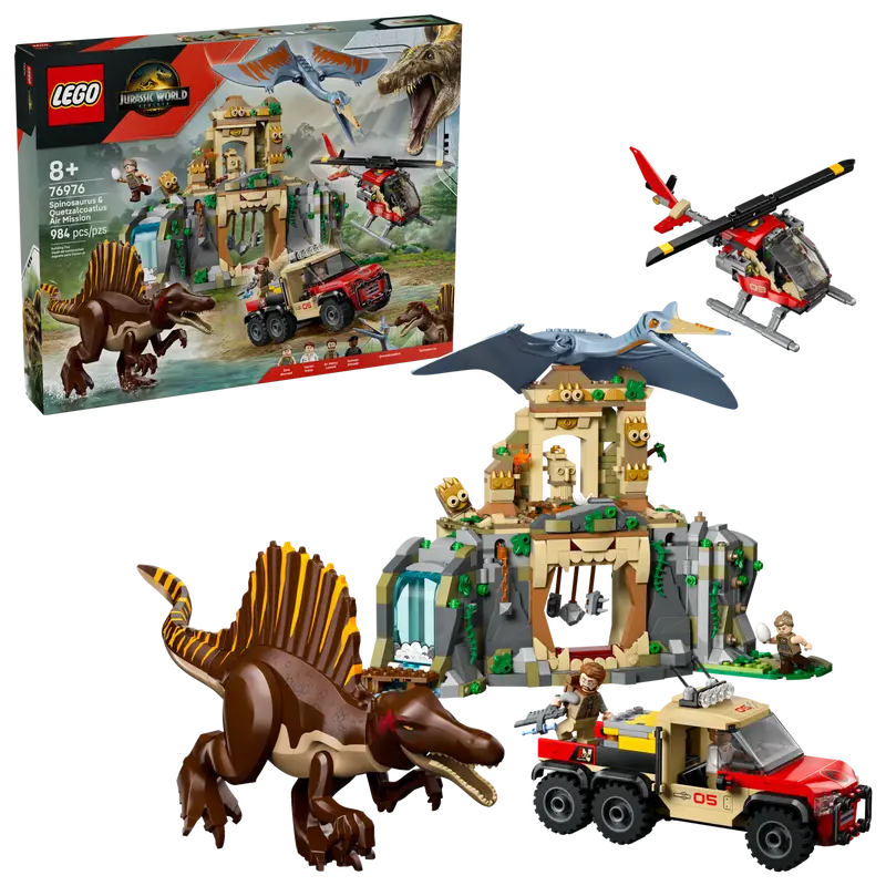 Конструктор LEGO Jurassic World Повітряна місія зі спинозавром та кетцалькоатлем (76976)