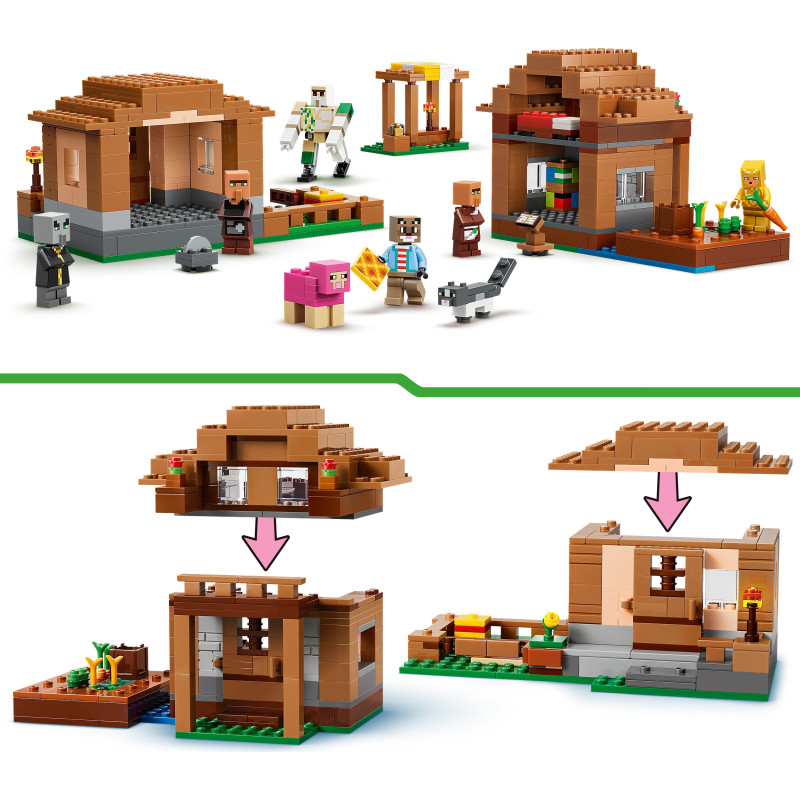 Конструктор LEGO Minecraft Напад викликача на село 21596