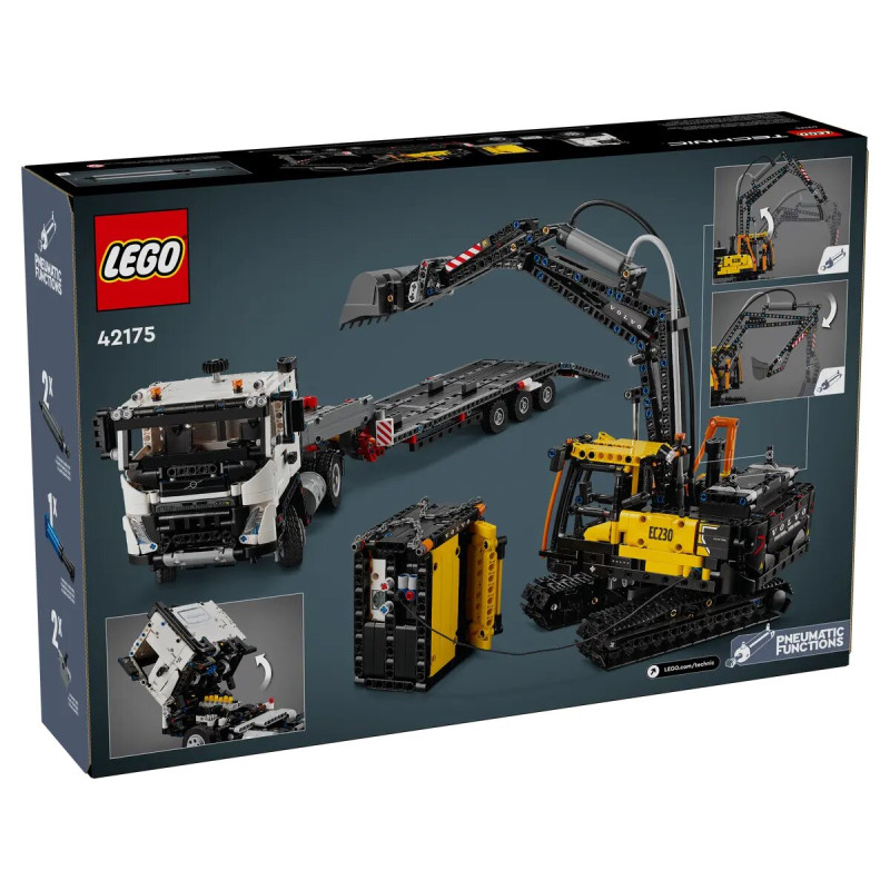 Конструктор LEGO Technic Вантажівка Volvo FMX та Електричний екскаватор EC230 42175