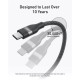 Anker Upcycled-Braided USB-C - USB-C (M/M), 240W, 0.9 м, Black (A82E2H11)