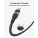Anker Upcycled-Braided USB-C - USB-C (M/M), 240W, 1.8 м, Black (A82E2H12)