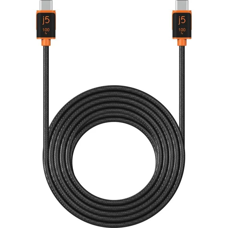 j5create Sync & Charge USB Type-C to USB Type-C 100W 3m Black (JUCX25L30-N)