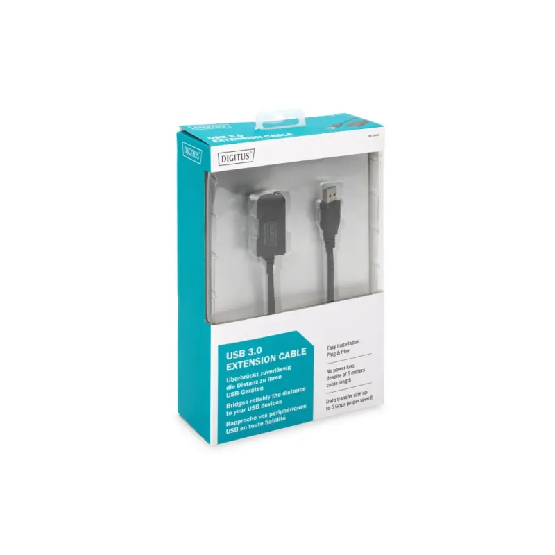 Digitus USB 3.0 AM/AF 5m Black (DA-73104)