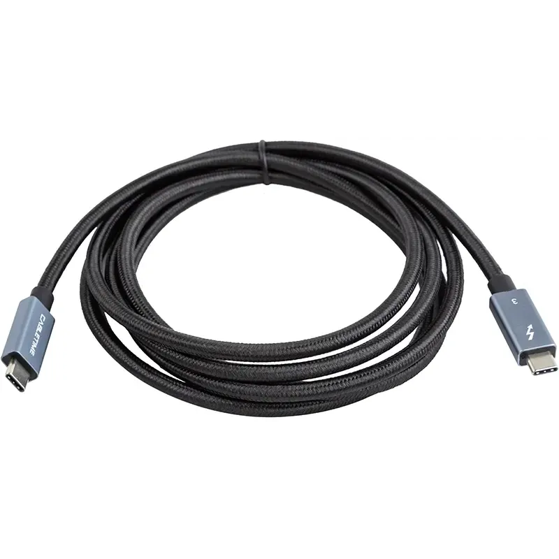 PowerPlant Thunderbolt 3 USB-C - USB-C 40Gbps 100W 2m Black (CA913343)