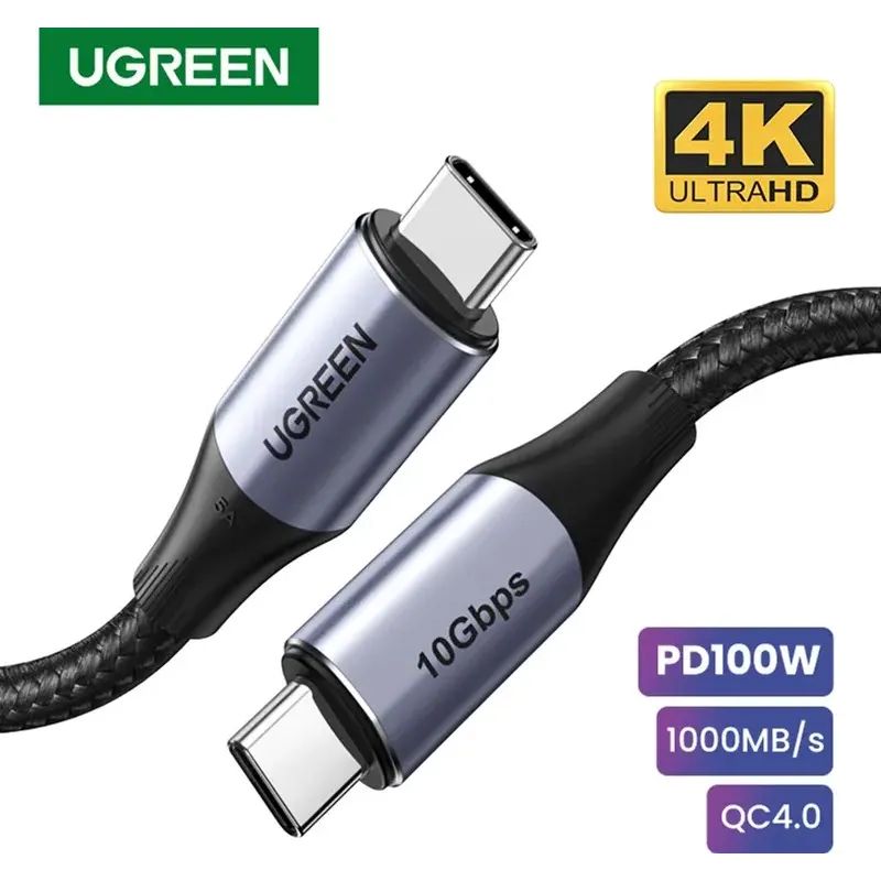 UGREEN US355 Type-C to Type-C 1m Black (80150)