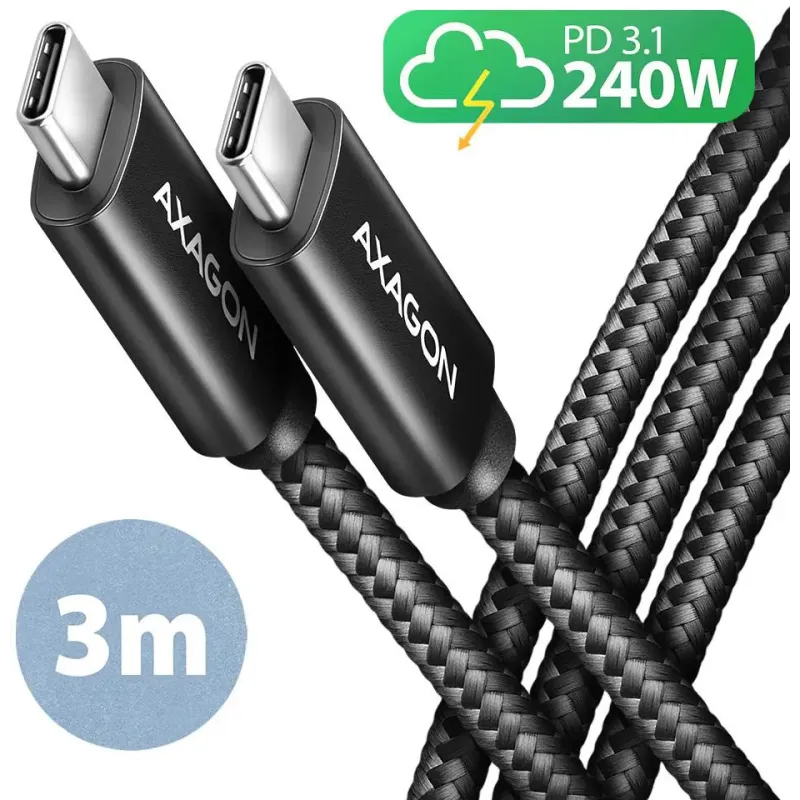 AXAGON USB Type-C to USB Type-C 3m Black (BUCM2-CM30AB)