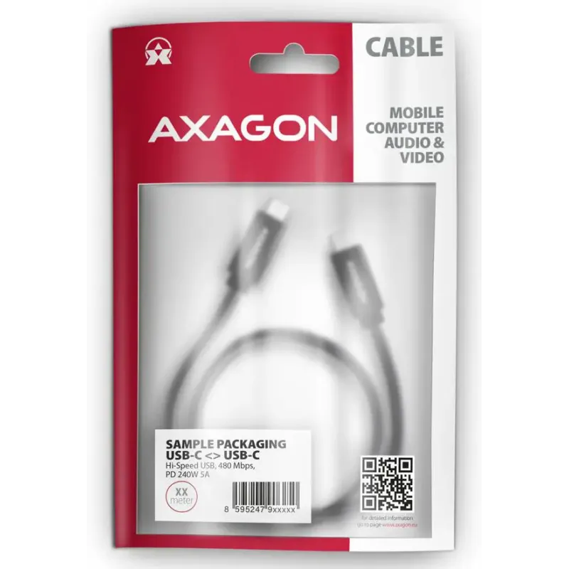 AXAGON USB Type-C to USB Type-C 3m Black (BUCM2-CM30AB)