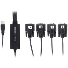 Viewcon USB 2.0 to 4хCOM 1.4m Black (VE671)