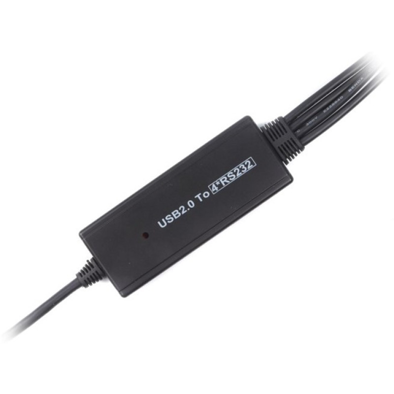 Viewcon USB 2.0 to 4хCOM 1.4m Black (VE671)