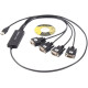 Viewcon USB 2.0 to 4хCOM 1.4m Black (VE671)