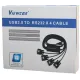 Viewcon USB 2.0 to 4хCOM 1.4m Black (VE671)