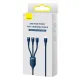 Baseus Flash USB-C - MicroUSB+Lightning+USB-C 100W 1.5m Blue (CASS030203)