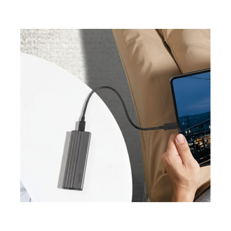 Карман для дисков Lexar E300 USB3.2 G2 Type-C Silver (LPAE300-RNBNG)