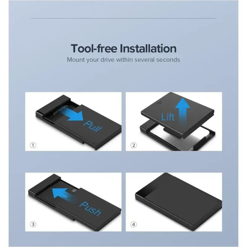 Карман для дисков UGREEN USB C 2.5 SATA III (50743)