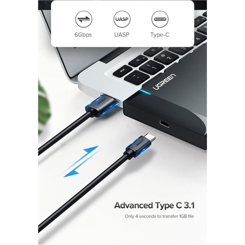 Карман для дисков UGREEN USB C 2.5 SATA III (50743)