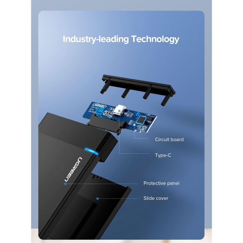 Карман для дисков UGREEN USB C 2.5 SATA III (50743)