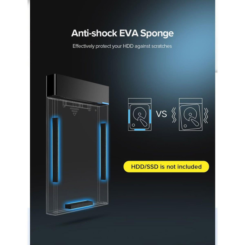 Карман для дисков UGREEN USB C 2.5 SATA III (50743)