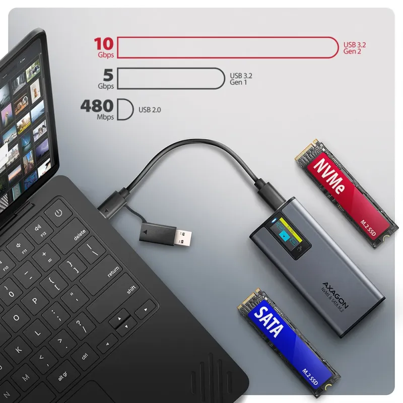 Карман для дисков AXAGON EEM2-SD2