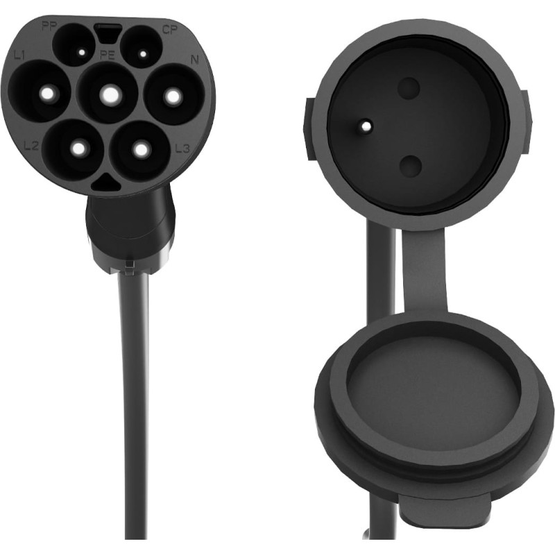 Зарядна станція для електромобіля EnerGenie EV-T2MACF-3.7KW-0.5M