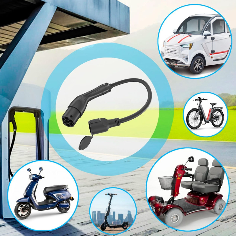 Зарядна станція для електромобіля EnerGenie EV-T2MACF-3.7KW-0.5M