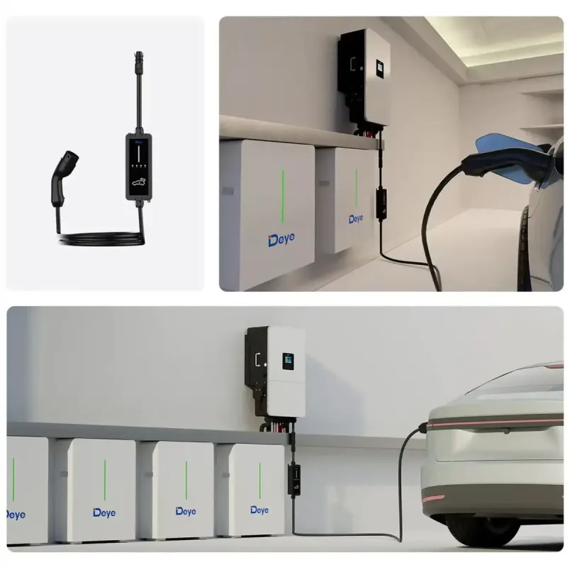 Зарядная станция для электромобиля DEYE SUN-EVSE22K01-EU Type2, 22кВт, 32A, 3-Ph, Wi-Fi/LoRa/BLE (SUN-EVSE22K01-EU)