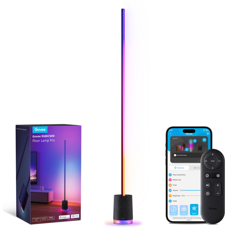 Торшер Govee H6079 RGBICWW Floor Lamp Pro Wi-Fi/Bluetooth Black (H6079312)