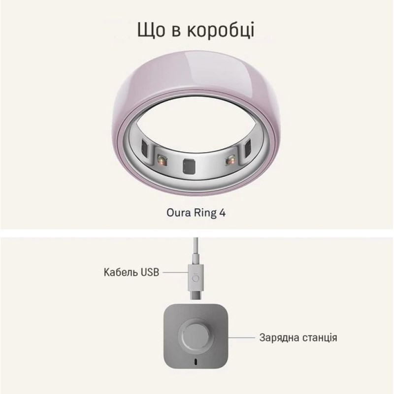 Смарт-кільце Oura Ring 4 Ceramic Petal Size 6 (JZ90-57459-06)
