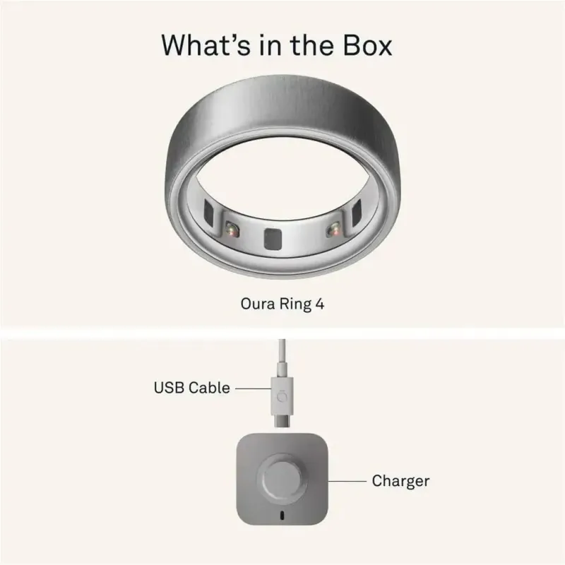 Смарт-кільце Oura Ring 4 Brushed Silver Size 10 (JZ90-54220-10)