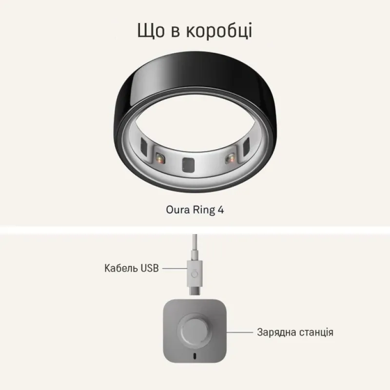 Смарт-кільце Oura Ring 4 Black Size 7 (JZ90-54144-07)