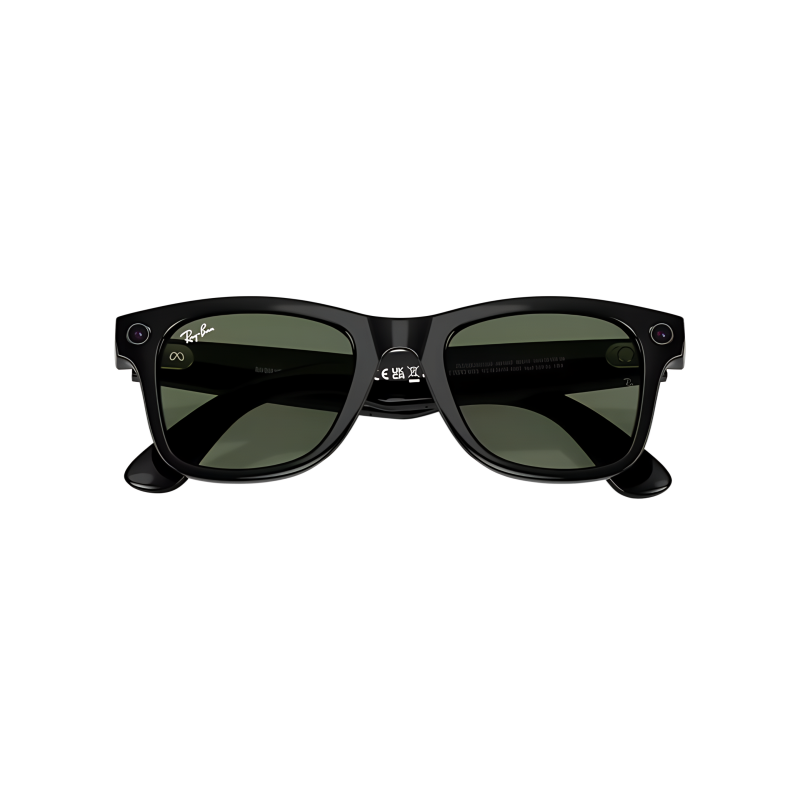 Смарт-окуляри Ray-Ban Meta Wayfarer Gen 2 Large Shiny Black Frame / G-15 Green Lenses (RW4012 601/71 53-22)
