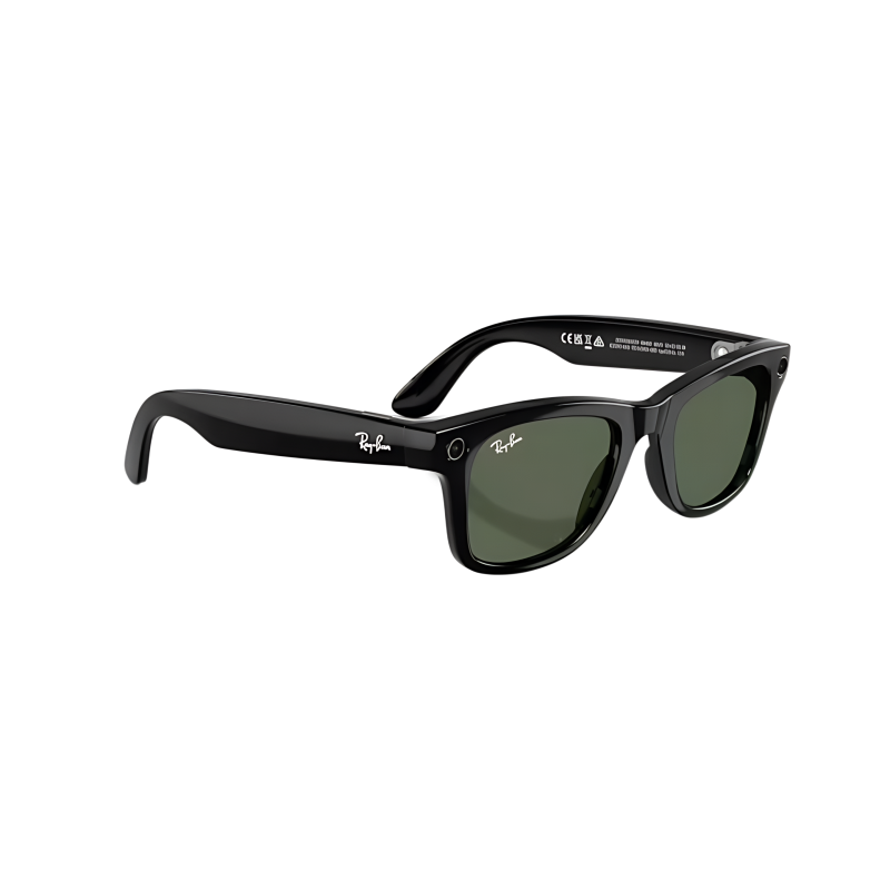 Смарт-окуляри Ray-Ban Meta Wayfarer Gen 2 Large Shiny Black Frame / G-15 Green Lenses (RW4012 601/71 53-22)