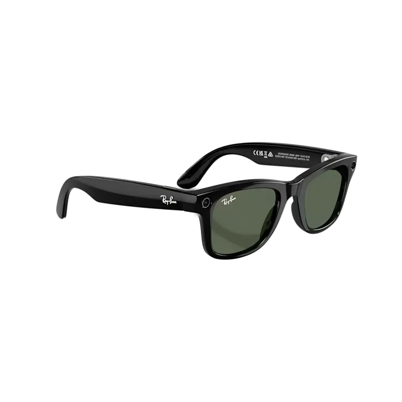 Смарт-окуляри Ray-Ban Meta Wayfarer Gen 2 Large Shiny Black Frame / G-15 Green Lenses (RW4012 601/71 53-22)
