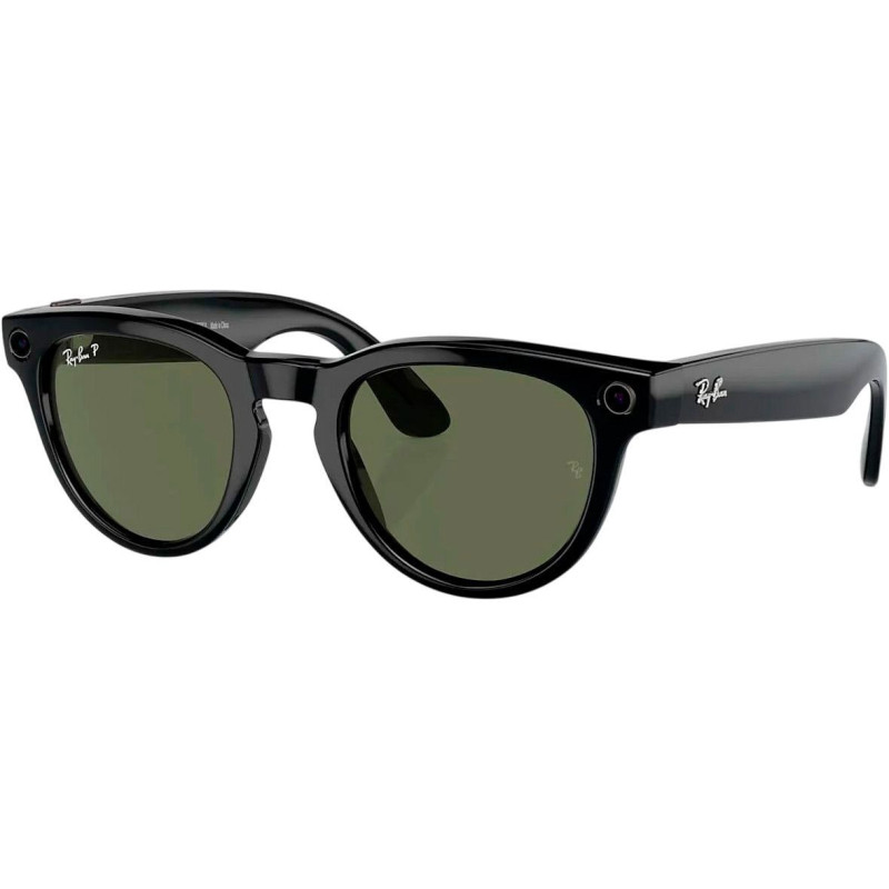 Смарт-окуляри Ray-Ban Meta Headliner Gen 2 Low Bridge Fit Standard Shiny Black Frame/G-15 GreenLenses RW4013F 601/71 51-23