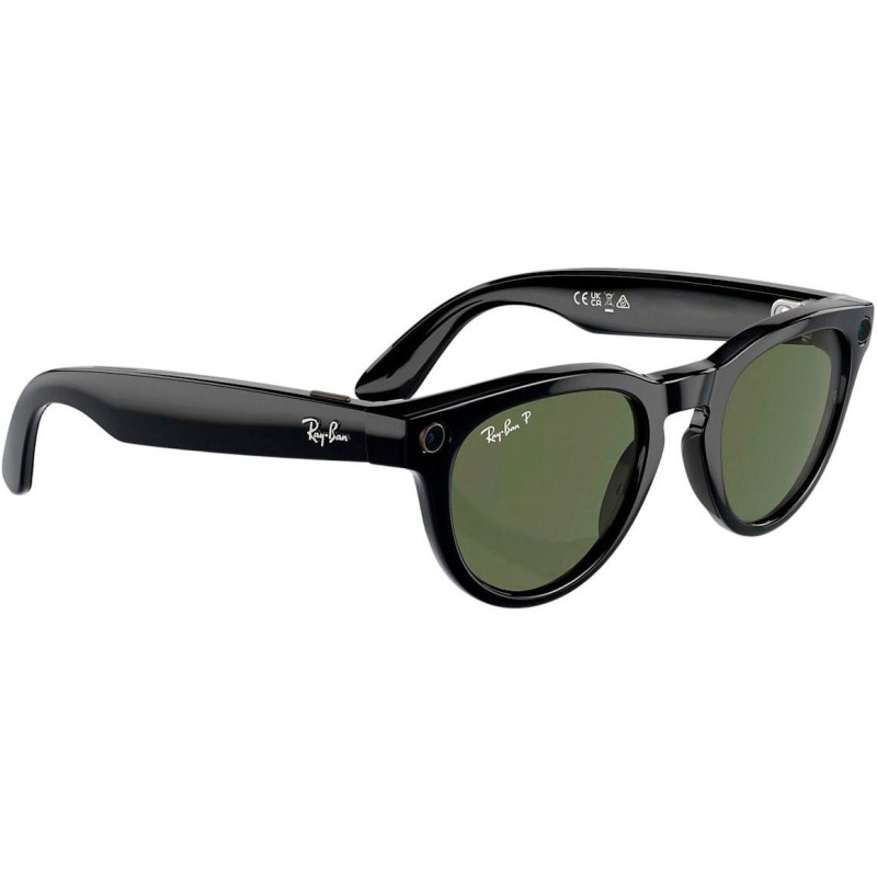 Смарт-окуляри Ray-Ban Meta Headliner Gen 2 Low Bridge Fit Standard Shiny Black Frame/G-15 GreenLenses RW4013F 601/71 51-23