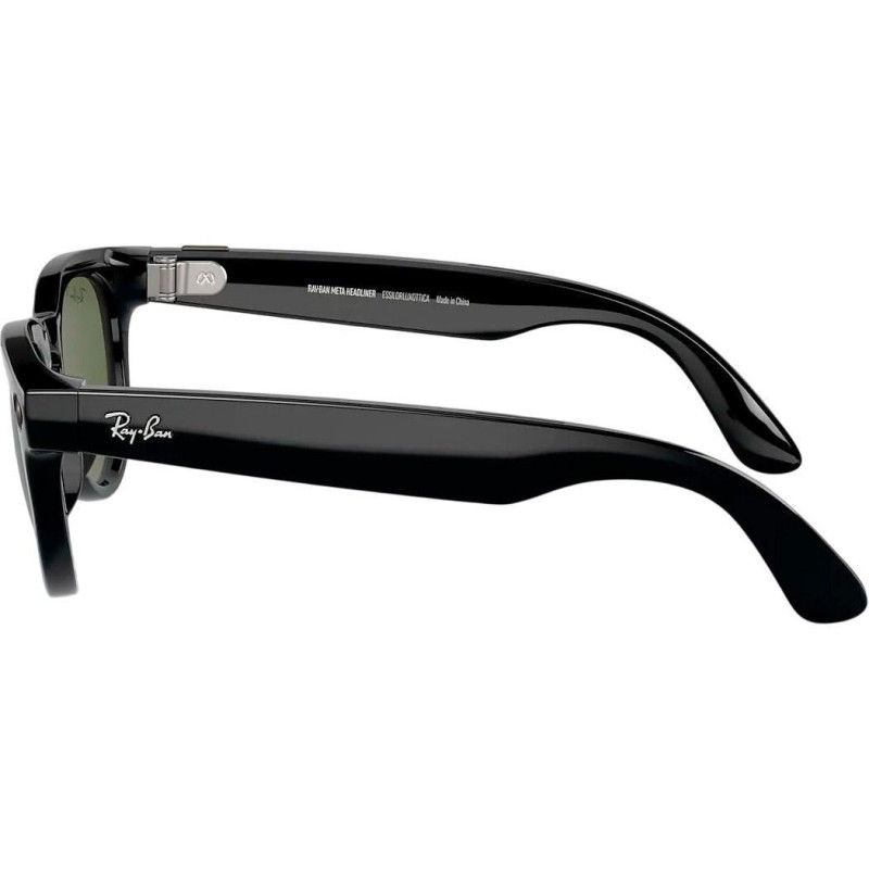 Смарт-окуляри Ray-Ban Meta Headliner Gen 2 Low Bridge Fit Standard Shiny Black Frame/G-15 GreenLenses RW4013F 601/71 51-23