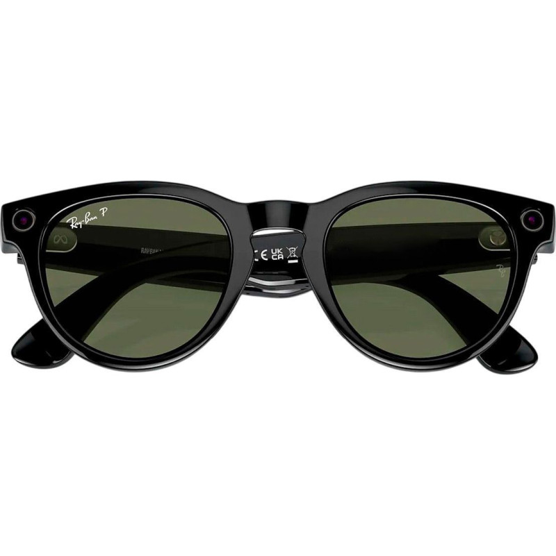 Смарт-окуляри Ray-Ban Meta Headliner Gen 2 Low Bridge Fit Standard Shiny Black Frame/G-15 GreenLenses RW4013F 601/71 51-23