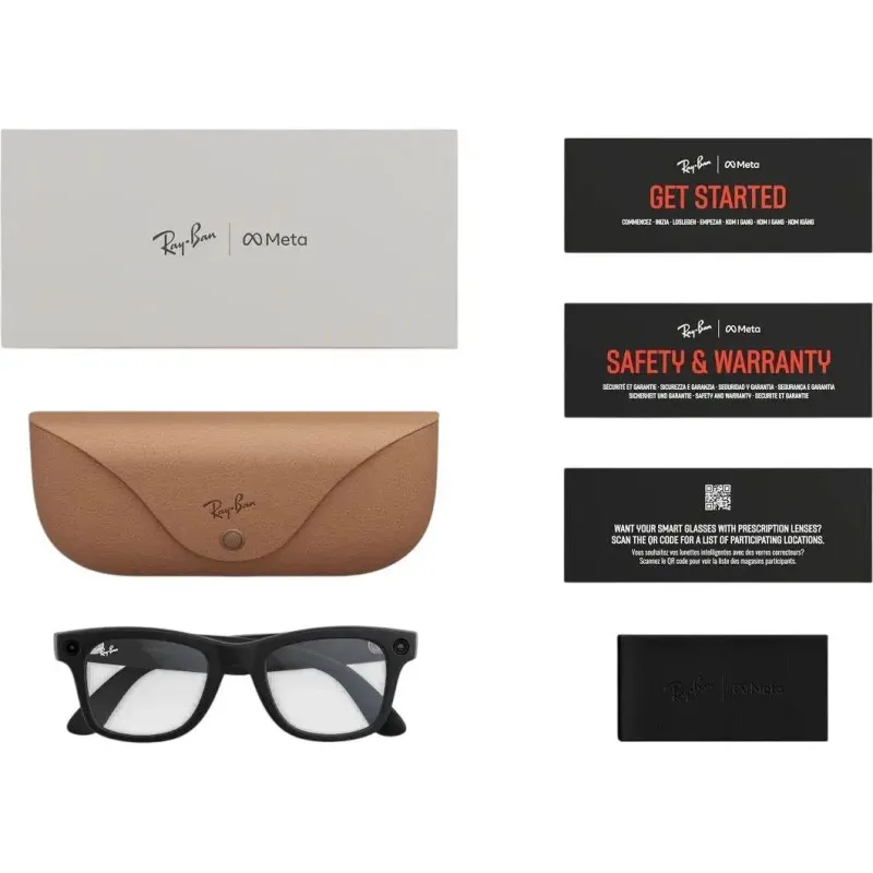 Смарт-очки Ray-Ban Meta Wayfarer Gen 2 Standard Matte Black Frame / Clear Lenses (RW4012 601SSB 50-22)
