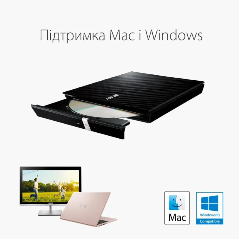 ASUS SDRW-08D2S-U LITE/BLK/G/AS (90-DQ0435-UA221KZ)