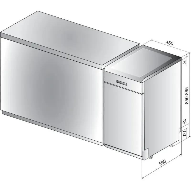 Посудомийна машина Indesit  DSFO3T224C