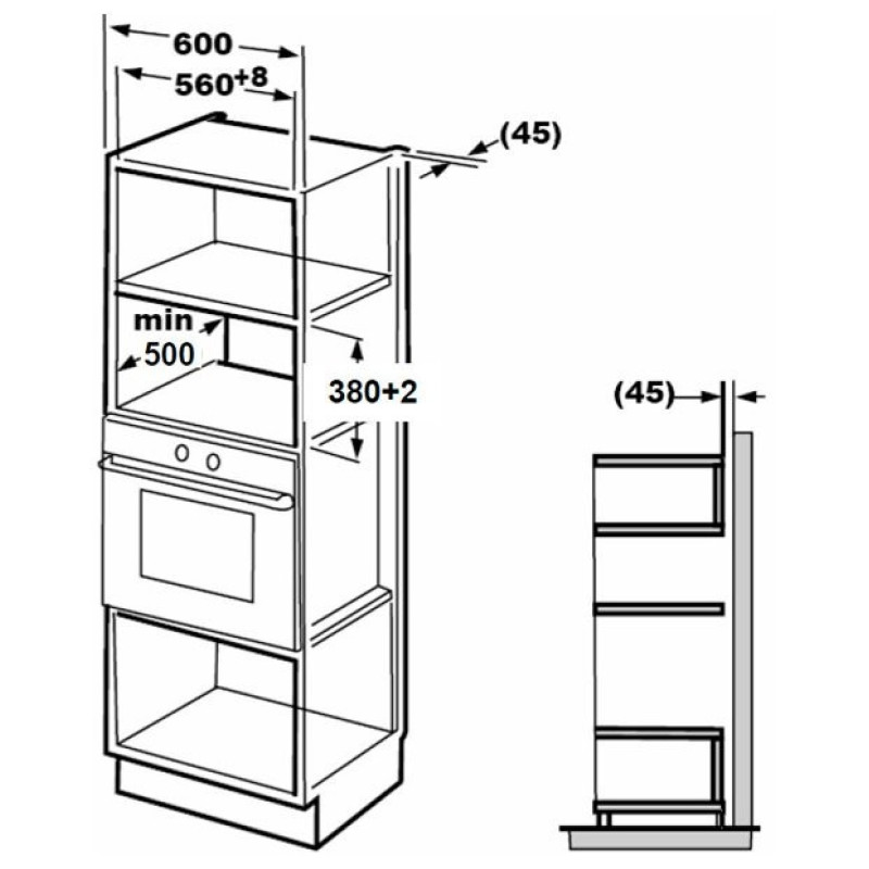 Встраиваемая микроволновая печь Midea AG820BJU BL (6944271677681)