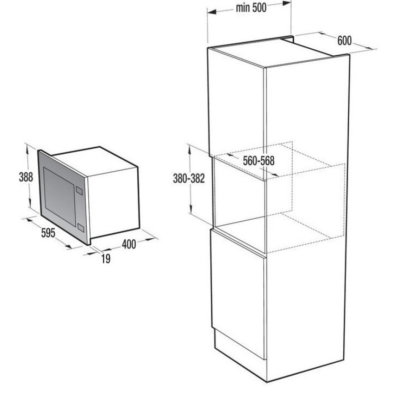 Встраиваемая микроволновая печь Gorenje BM251M2BG