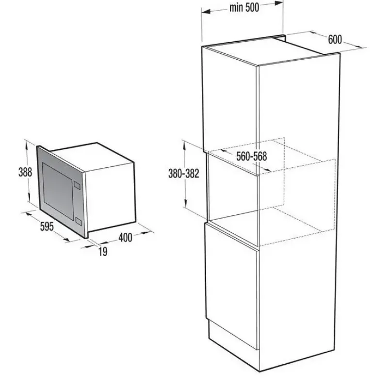 Встраиваемая микроволновая печь Gorenje BM251M2BG