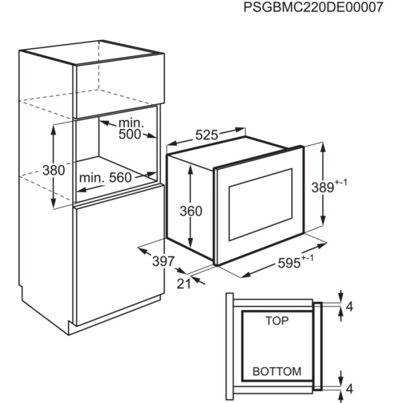 Встраиваемая микроволновая печь AEG OMB6G261TT