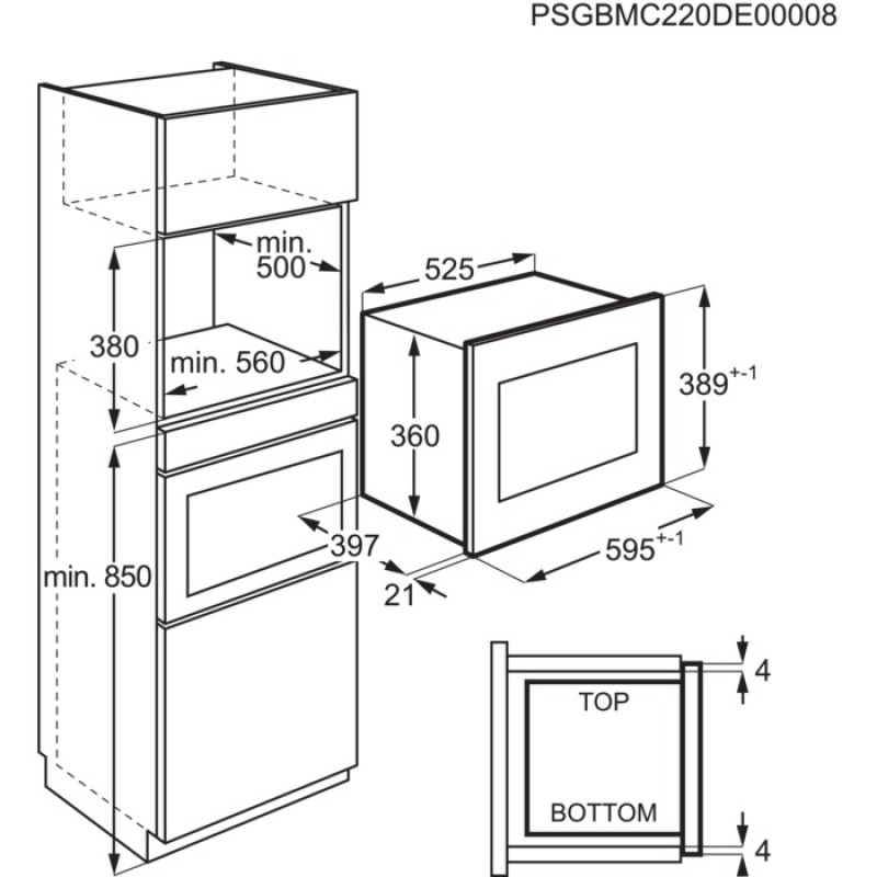 Встраиваемая микроволновая печь AEG OMB6G261TT