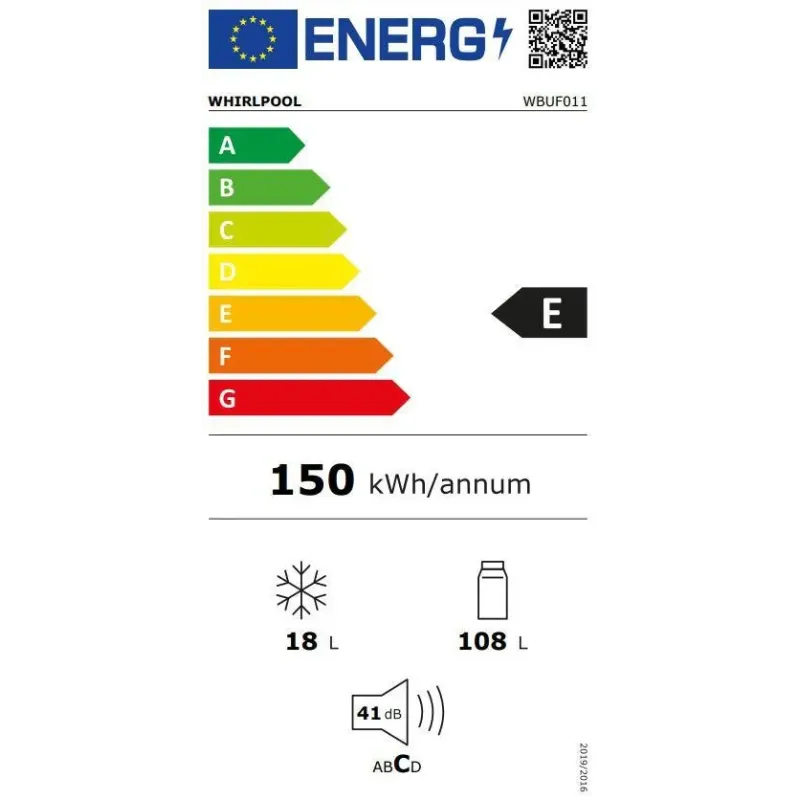 Вбудований холодильник Whirlpool WBUF 011