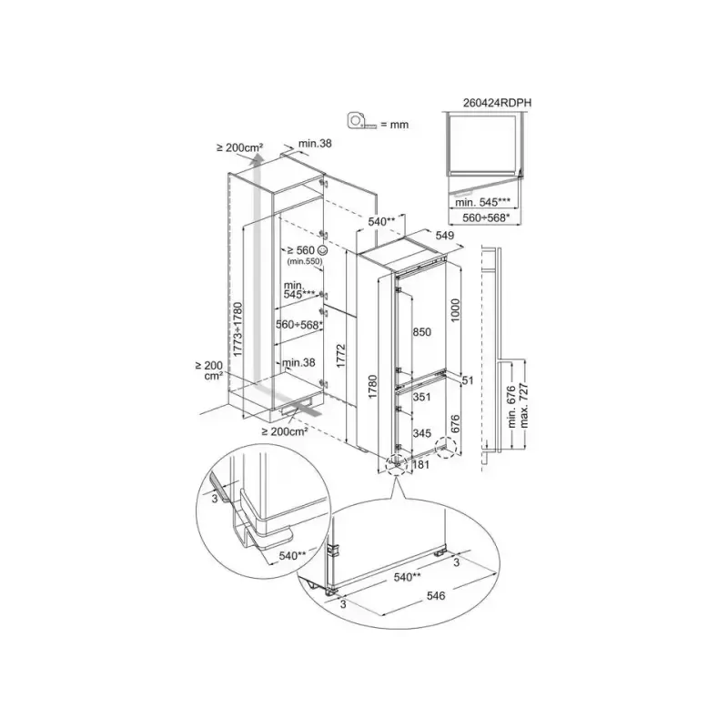 Встраиваемый холодильник Electrolux LNA7NE18S