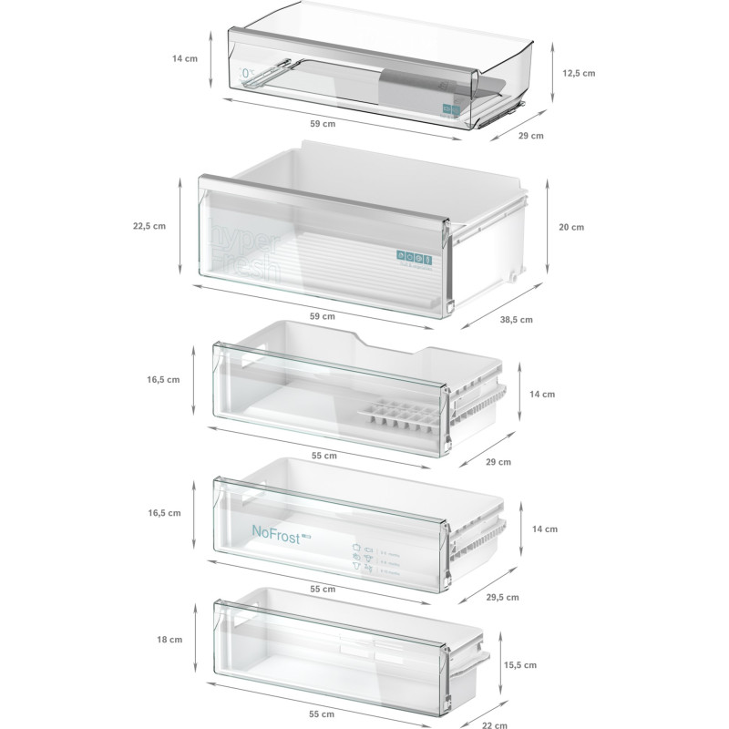 Встраиваемый холодильник Siemens KB96NADD0